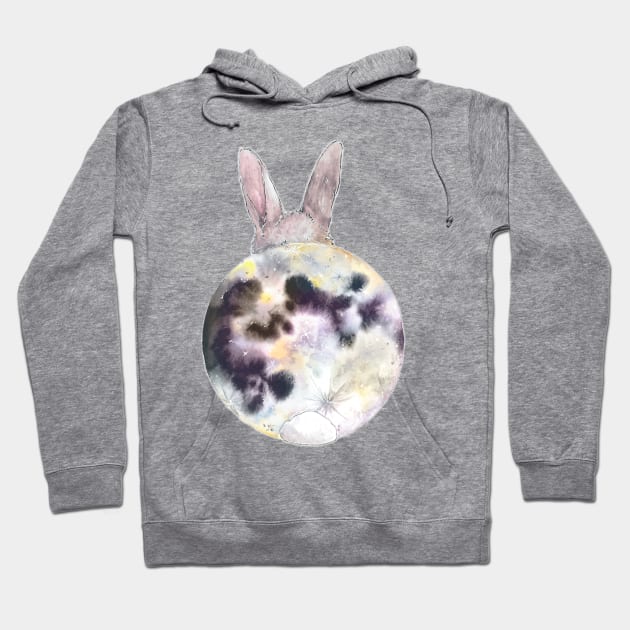 moon bun Hoodie by erinkatearcher